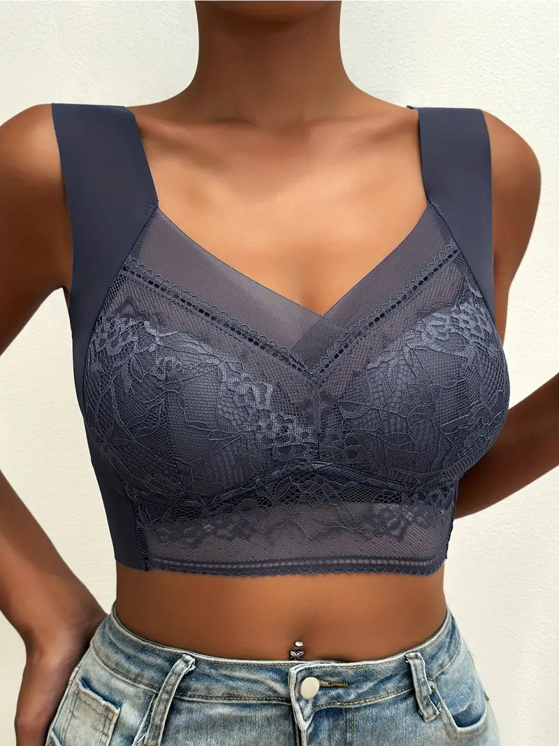 Soft Lace Wireless Full Coverage Comfort Straps Tank Bra