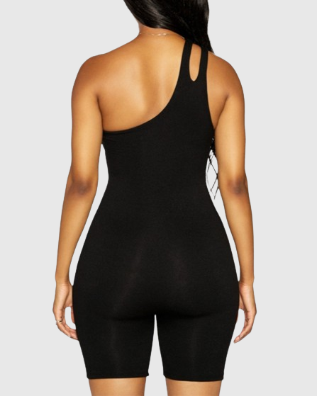 Sexy Bodysuit One Shoulder Slim Hip Lifting Sport