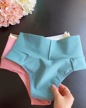 Solid Color High Waisted Underwear Panties