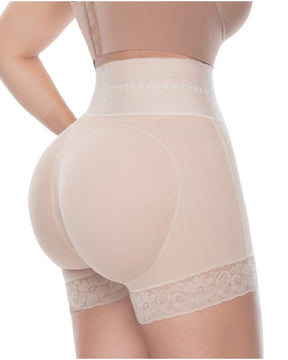 Double Compression High Waisted BBL Shorts With Mid-section Tummy Control Panties