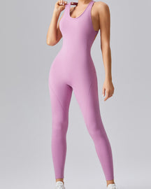 Nude Sexy Beauty Back Quick-drying Stretch Yoga Jumpsuit