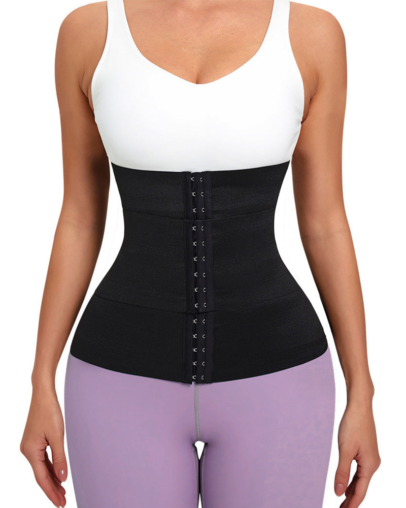 Waist Trainer Corset Double Belt Breathable Belly Slimming Workout Adjustable Fajas Girdle