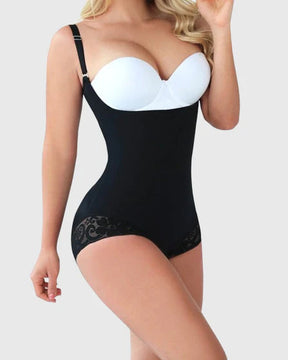 Open Bust Tummy Tucking Full Bodysuit Shapewear