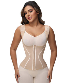 Women's Double Compression Bone Waist Trainer Tummy Control Postpartum Corset Vest