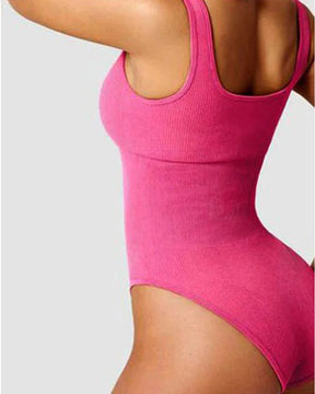 Women's Shapewear Bodysuits Sexy Ribbed Sleeveless Square Neck Tank Tops