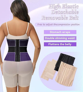 Women's Tummy Control Girdle Waist Trainer Workout Boned Waist Cincher Corset