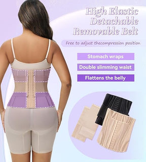 Women's Tummy Control Girdle Waist Trainer Workout Boned Waist Cincher Corset