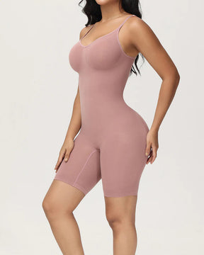 Body Shaper Ribbed Seamless Tummy Control Mid Thigh Bodysuits