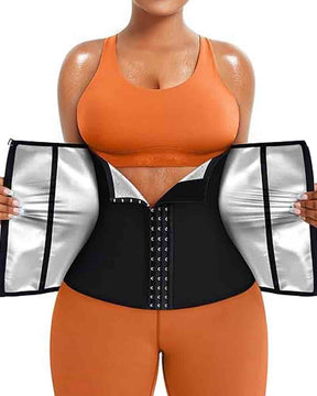 Women's Workout Sweat Waist Trainer Weight Loss Tummy Wrap Sports Belt With Buckle