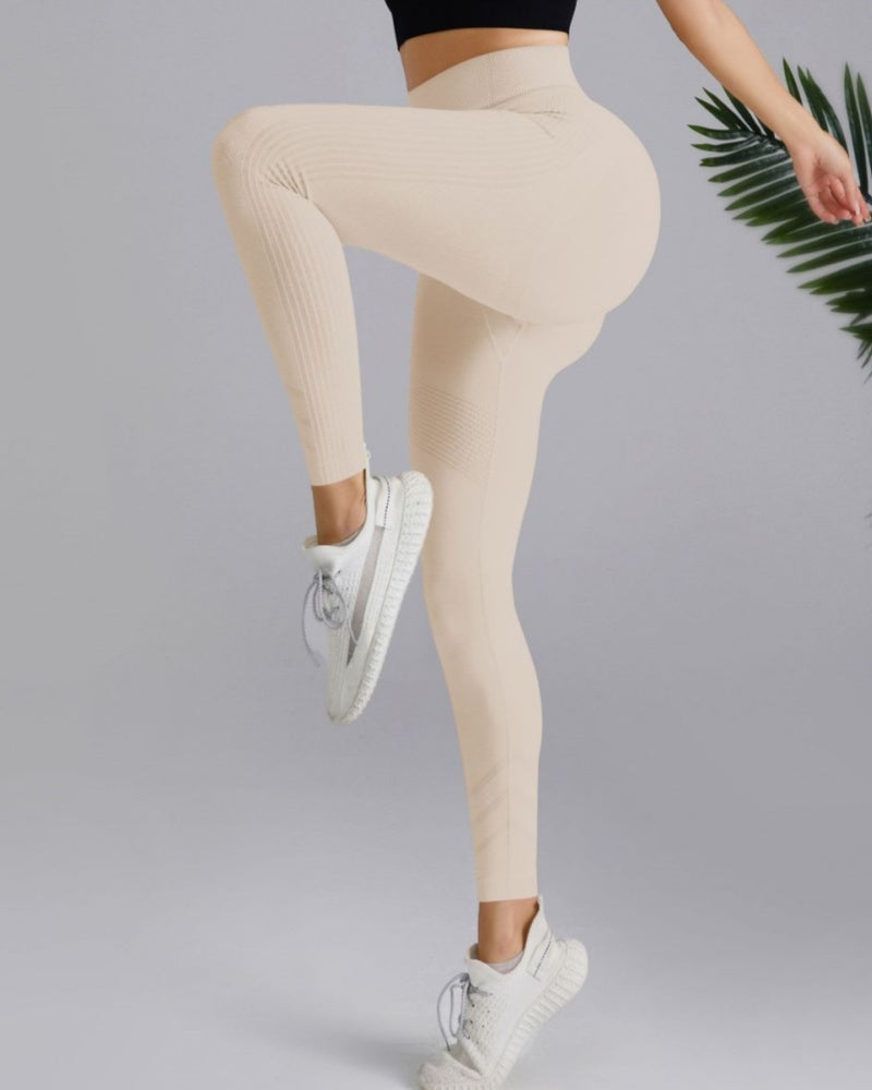 High Waisted Tummy-controlling Peach-hips Nude Long Yoga Pants