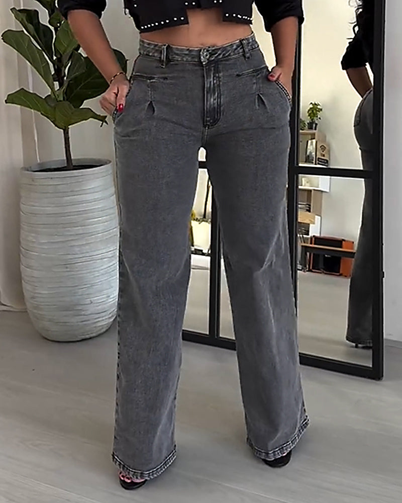 Baggy High Waist Wide Leg Jeans for Women