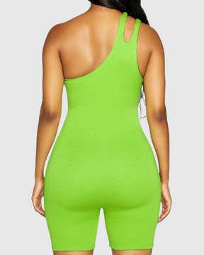 Sexy Bodysuit One Shoulder Slim Hip Lifting Sport