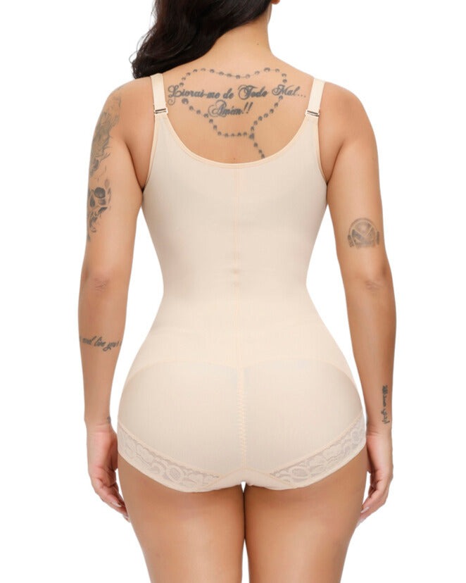 Firm Control Butt Lifter Tummy Control Lace Bodysuit Shapewear