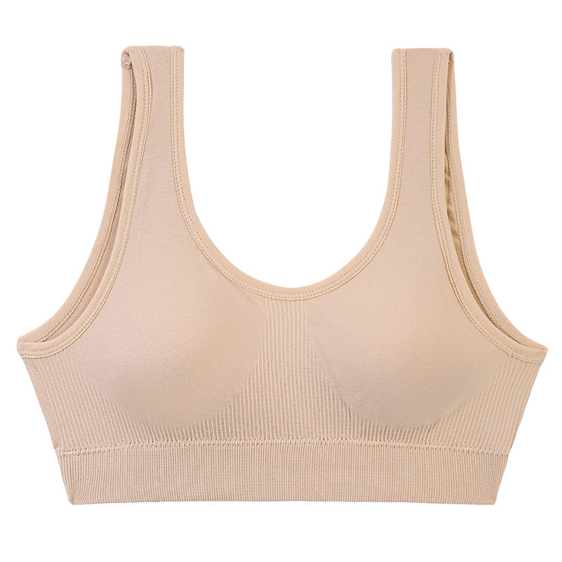 Seamless Push Up Wireless Shockproof Sports Bra Crop Top Breathable Yoga Bra