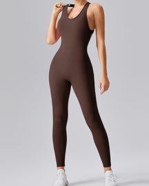 Nude Sexy Beauty Back Quick-drying Stretch Yoga Jumpsuit