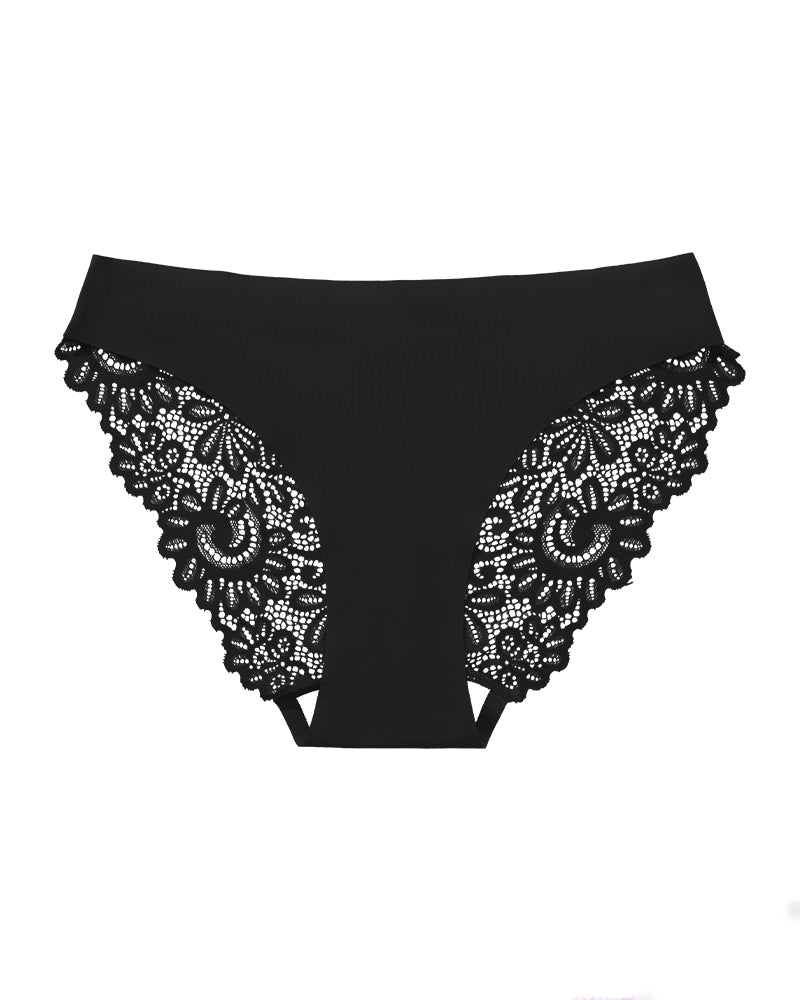 Sexy Splicing Lace Low Rise Seamless Panties Soft Breathable Briefs