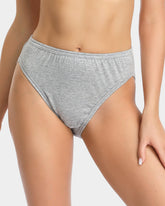 Cotton Grey High-Cut Brief Plus Size Underwear