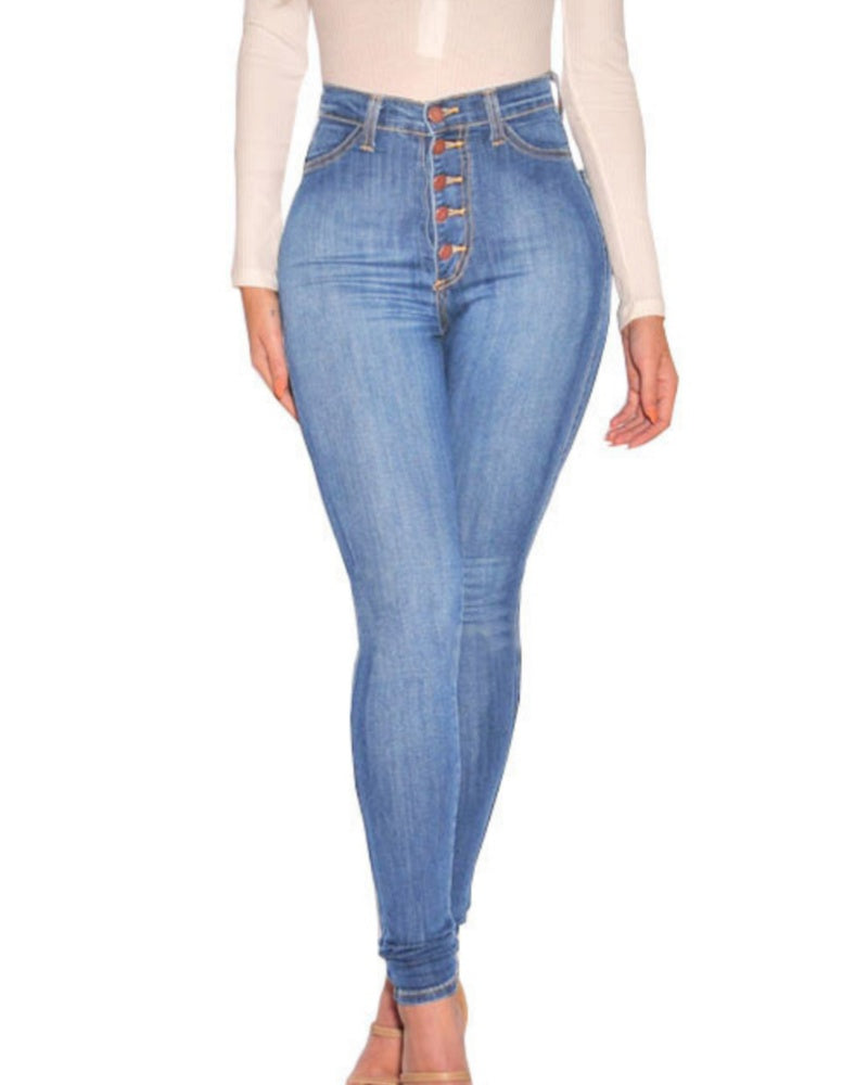 Women's High-Waisted Butt-Lifting Skinny Jeans