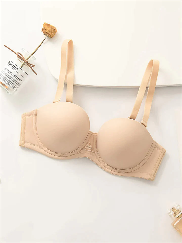 Nude Strapless Push up Underwired Bra Multiway Contour Large Sizes