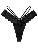 Seamless French Lace Spaghetti Strap Splicing Sexy Thongs