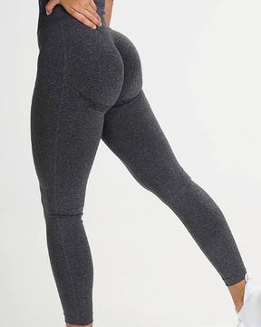 Seamless Smiley face butt lift fitness high-waisted elastic yoga pants