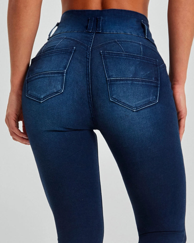 High Waist Skinny Stretch Shaping Butt lift Jeans