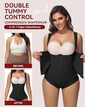 Fajas Colombianas Tummy Control Waist Trainer Open Bust Girdle Shapewear