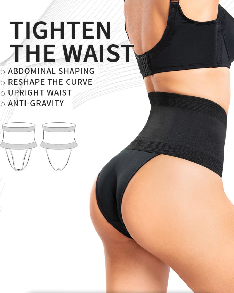 Women's Waist Cincher Shaper Thong Tummy Control High Waist Slimmer Shapewear Panty