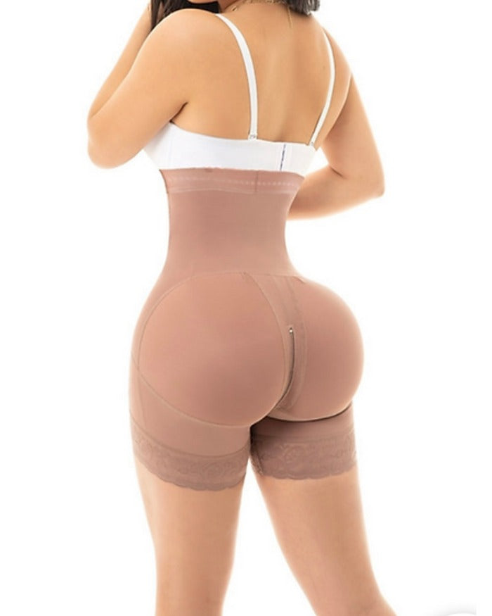 Detachable Strap High Rise Butt Enhancing Hook and Eye Body Shaper Shorts