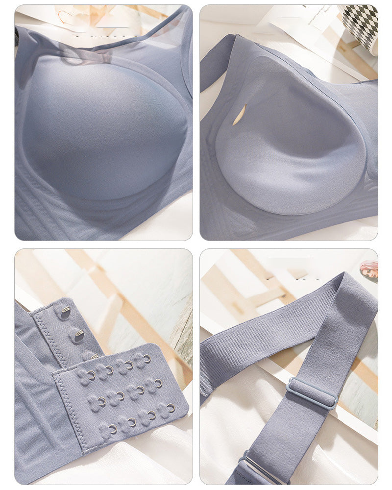 Seamless Full Coverage Mesh Anti-Sagging Bra Daily Comfort Wireless Shaper Bra