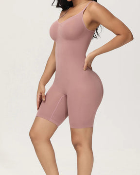 Body Shaper Ribbed Seamless Tummy Control Mid Thigh Bodysuits