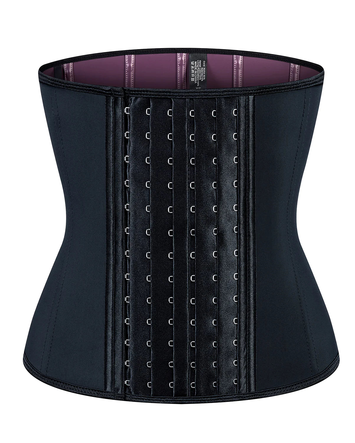 Corset Latex Buckle Waist Trainer Belt Rubber Girdles 6 Hooks