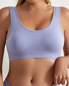 Seamless Push Up Wireless Shockproof Sports Bra Crop Top Breathable Yoga Bra