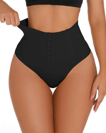 High Waist Seamless Single Breasted Shaping Thong Tummy Control Shapewear Panties