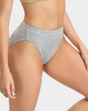 Cotton Grey High-Cut Brief Plus Size Underwear