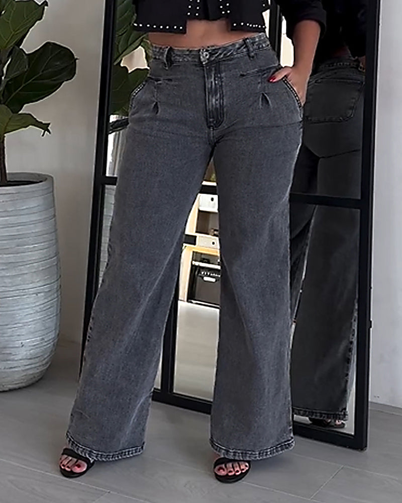 Baggy High Waist Wide Leg Jeans for Women