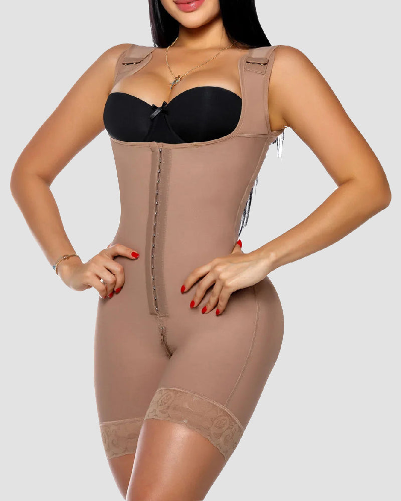 Hourglass Invisible Tummy Control Stage 2 Fajas Butt Lifting Front Buckle Shapewear