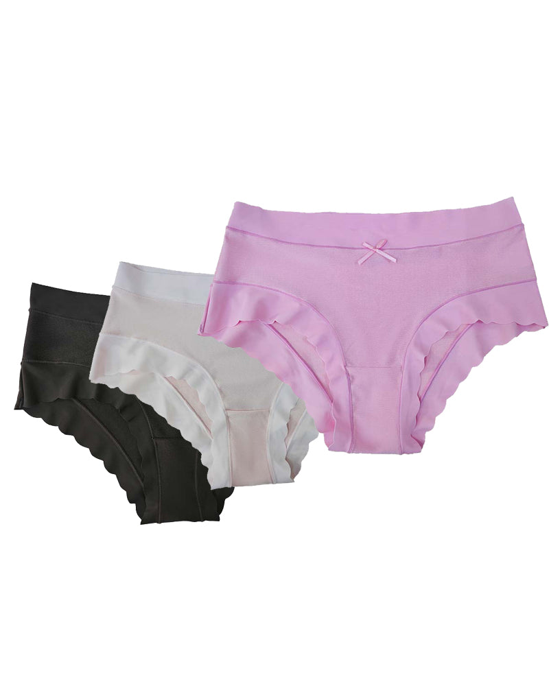 High Elastic Breathable Panties Comfortable Solid Color Simple Briefs