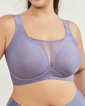 Seamless Full Coverage Mesh Anti-Sagging Bra Daily Comfort Wireless Shaper Bra