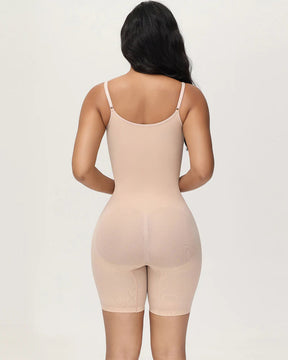 Body Shaper Ribbed Seamless Tummy Control Mid Thigh Bodysuits