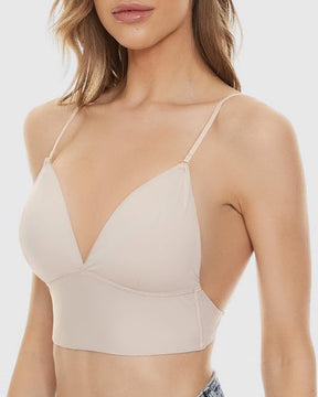 Women's Backless Bra Wire-Free U-Shaped Low Back