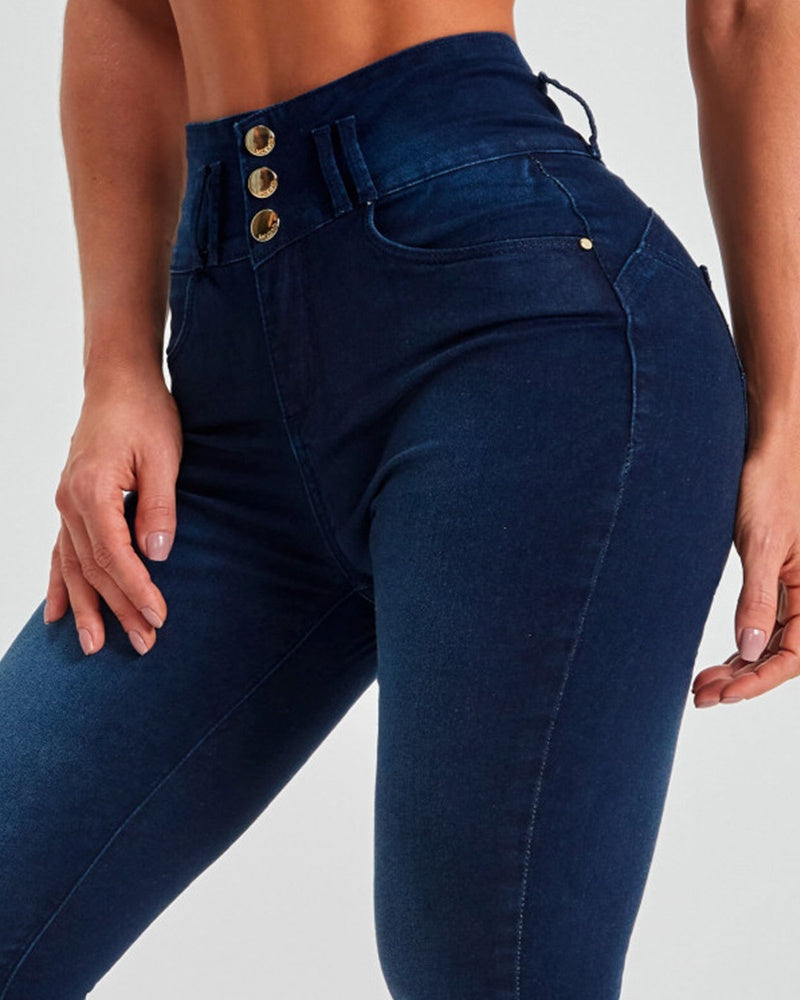 High Waist Skinny Stretch Shaping Butt lift Jeans