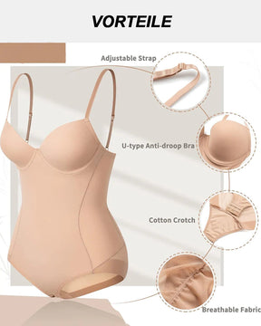 Breast Push Up Butt Lift Bodysuit Shapewear With Bra