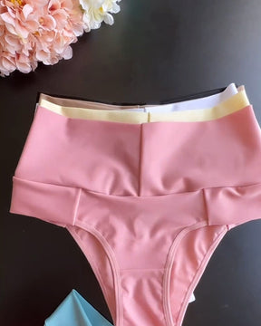 Solid Color High Waisted Underwear Panties