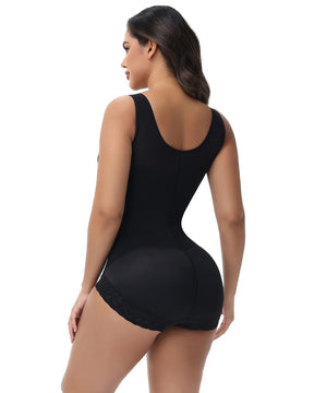 Fajas Colombianas Lace Bust Post Surgery Zipper BBL Compression Shapewear