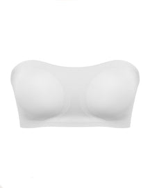 Comfy Push-Up Bandeau Bra Strapless Non-Slip Silicone Cross Side Buckle Bra