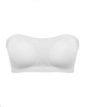 Comfy Push-Up Bandeau Bra Strapless Non-Slip Silicone Cross Side Buckle Bra