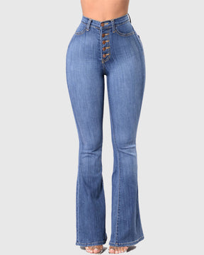 Women's High Waisted Flared Jeans