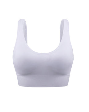 Women's Wireless High Support Adjustable Padded Push Up Crop Tank Top Sports Bra