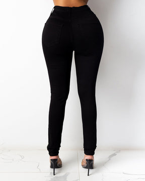 High Waist Slim Fit Stretch Butt lift Skinny Jeans for Women